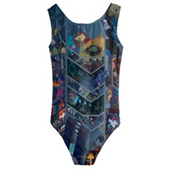 Fictional Character Cartoons Kids  Cut-out Back One Piece Swimsuit by Salman4z