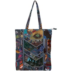 Fictional Character Cartoons Double Zip Up Tote Bag by Salman4z