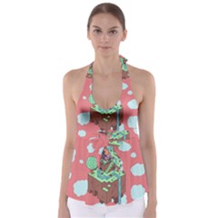 Minimal Digital Cityscape Babydoll Tankini Top by Salman4z