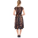 Always On My Mind Tobe Map Places Travel Vintage Cap Sleeve Front Wrap Midi Dress View2