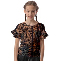 Always On My Mind Tobe Map Places Travel Vintage Kids  Cut Out Flutter Sleeves by Salman4z