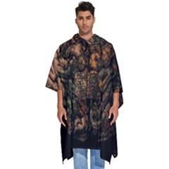 Always On My Mind Tobe Map Places Travel Vintage Men s Hooded Rain Ponchos