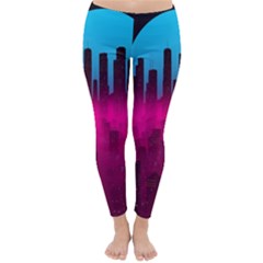 Futuristic Cityscape Classic Winter Leggings by Salman4z