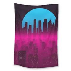 Futuristic Cityscape Large Tapestry