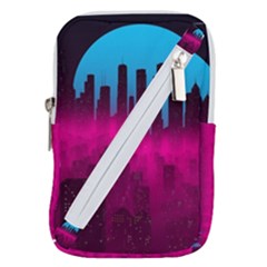 Futuristic Cityscape Belt Pouch Bag (small) by Salman4z