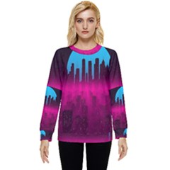 Futuristic Cityscape Hidden Pocket Sweatshirt by Salman4z