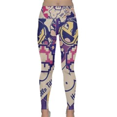 Retro Cartoon Hello Titty Parody Lightweight Velour Classic Yoga Leggings by Salman4z