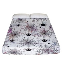 Creepy Spider Fitted Sheet (california King Size) by Salman4z