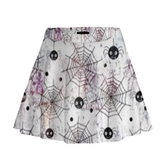 Creepy Spider Mini Flare Skirt by Salman4z