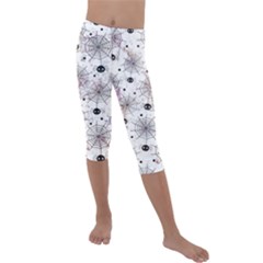 Creepy Spider Kids  Lightweight Velour Capri Leggings 