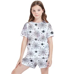 Creepy Spider Kids  Tee And Sports Shorts Set