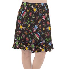 Cartoon Texture Fishtail Chiffon Skirt by Salman4z