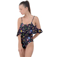 Cartoon Texture Drape Piece Swimsuit by Salman4z