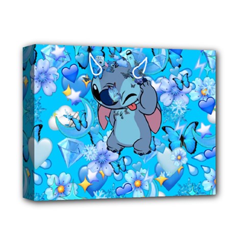 Blue Stitch Aesthetic Deluxe Canvas 14  X 11  (stretched) by Salman4z