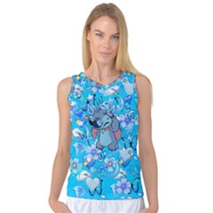 Blue Stitch Aesthetic Women s Basketball Tank Top by Salman4z