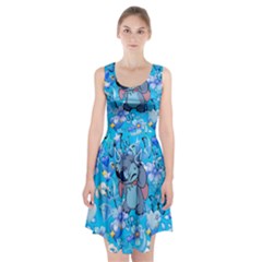 Blue Stitch Aesthetic Racerback Midi Dress by Salman4z