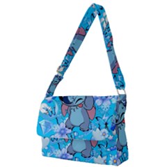 Blue Stitch Aesthetic Full Print Messenger Bag (s) by Salman4z