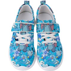 Blue Stitch Aesthetic Men s Velcro Strap Shoes by Salman4z