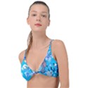 Blue Stitch Aesthetic Knot Up Bikini Top View1