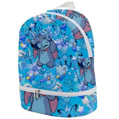 Blue Stitch Aesthetic Zip Bottom Backpack by Salman4z