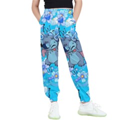 Blue Stitch Aesthetic Kids  Elastic Waist Pants