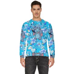 Blue Stitch Aesthetic Men s Fleece Sweatshirt by Salman4z