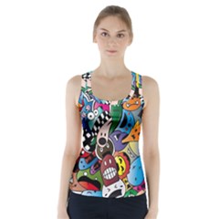 Cartoon Explosion Cartoon Characters Funny Racer Back Sports Top by Salman4z