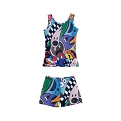 Cartoon Explosion Cartoon Characters Funny Kids  Boyleg Swimsuit by Salman4z