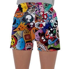 Cartoon Explosion Cartoon Characters Funny Sleepwear Shorts by Salman4z