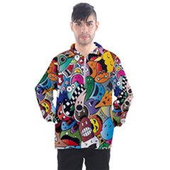 Cartoon Explosion Cartoon Characters Funny Men s Half Zip Pullover