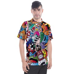 Cartoon Explosion Cartoon Characters Funny Men s Polo Tee by Salman4z