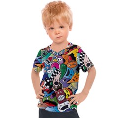 Cartoon Explosion Cartoon Characters Funny Kids  Sports Tee