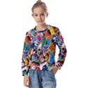 Cartoon Explosion Cartoon Characters Funny Kids  Long Sleeve Tee with Frill  View1