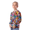 Cartoon Explosion Cartoon Characters Funny Kids  Long Sleeve Tee with Frill  View2