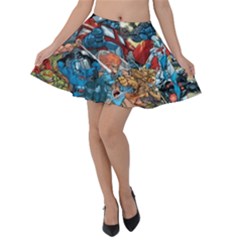 80 s Cartoons Cartoon Masters Of The Universe Velvet Skater Skirt by Salman4z