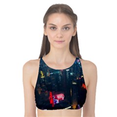 Cityscape Digital Art Tank Bikini Top by Salman4z