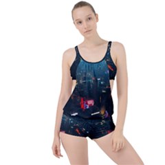 Cityscape Digital Art Boyleg Tankini Set  by Salman4z