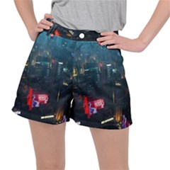 Cityscape Digital Art Women s Ripstop Shorts by Salman4z