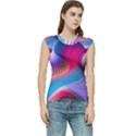 Colorful 3d Waves Creative Wave Waves Wavy Background Texture Women s Raglan Cap Sleeve Tee View1