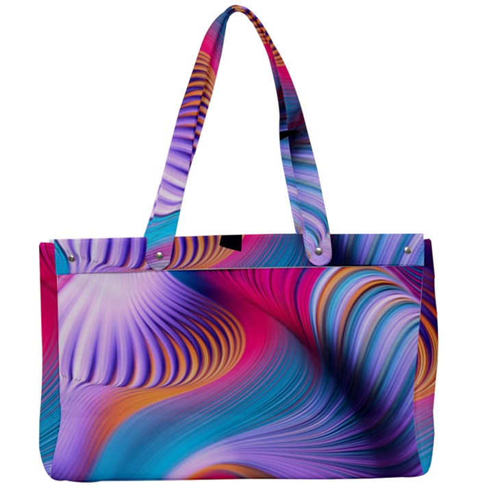 Colorful 3d Waves Creative Wave Waves Wavy Background Texture Canvas Work Bag