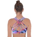 Colorful 3d Waves Creative Wave Waves Wavy Background Texture Cross String Back Sports Bra View2