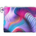 Colorful 3d Waves Creative Wave Waves Wavy Background Texture Canvas Cosmetic Bag (XXXL) View1