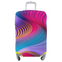 Colorful 3d Waves Creative Wave Waves Wavy Background Texture Luggage Cover (medium) by Salman4z