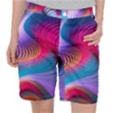 Colorful 3d Waves Creative Wave Waves Wavy Background Texture Women s Pocket Shorts View1