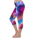 Colorful 3d Waves Creative Wave Waves Wavy Background Texture Lightweight Velour Capri Yoga Leggings View2