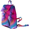 Colorful 3d Waves Creative Wave Waves Wavy Background Texture Buckle Everyday Backpack View1