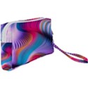 Colorful 3d Waves Creative Wave Waves Wavy Background Texture Wristlet Pouch Bag (Small) View2