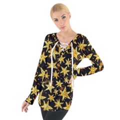 Shiny Glitter Stars Tie Up Tee by Salman4z