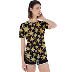 Shiny Glitter Stars Perpetual Short Sleeve T-shirt by Salman4z