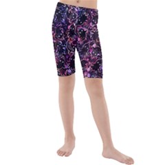 Fun Spooky Cute Ghosts Adoxali Halloween Kids  Mid Length Swim Shorts